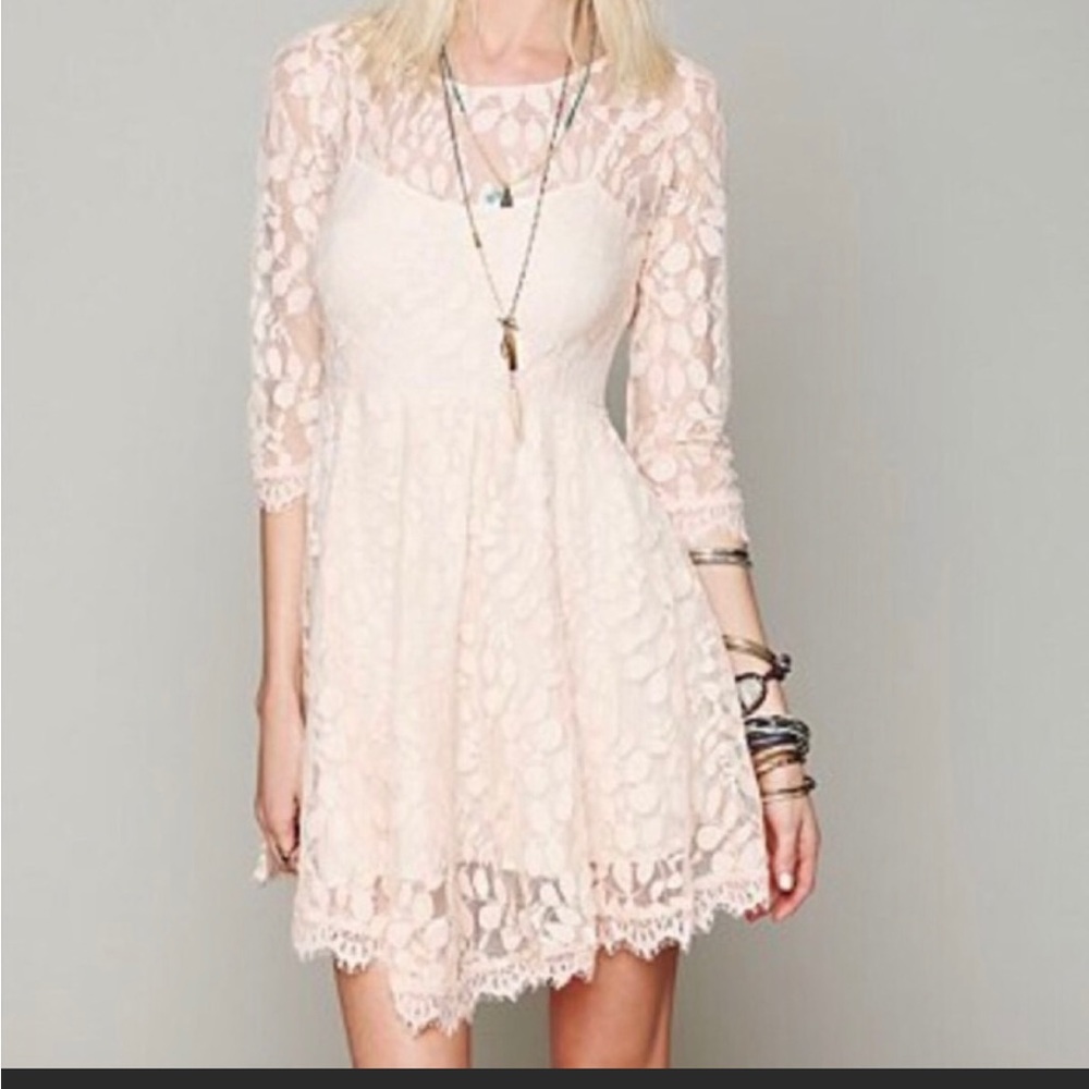Free People Lace Overlay Dress